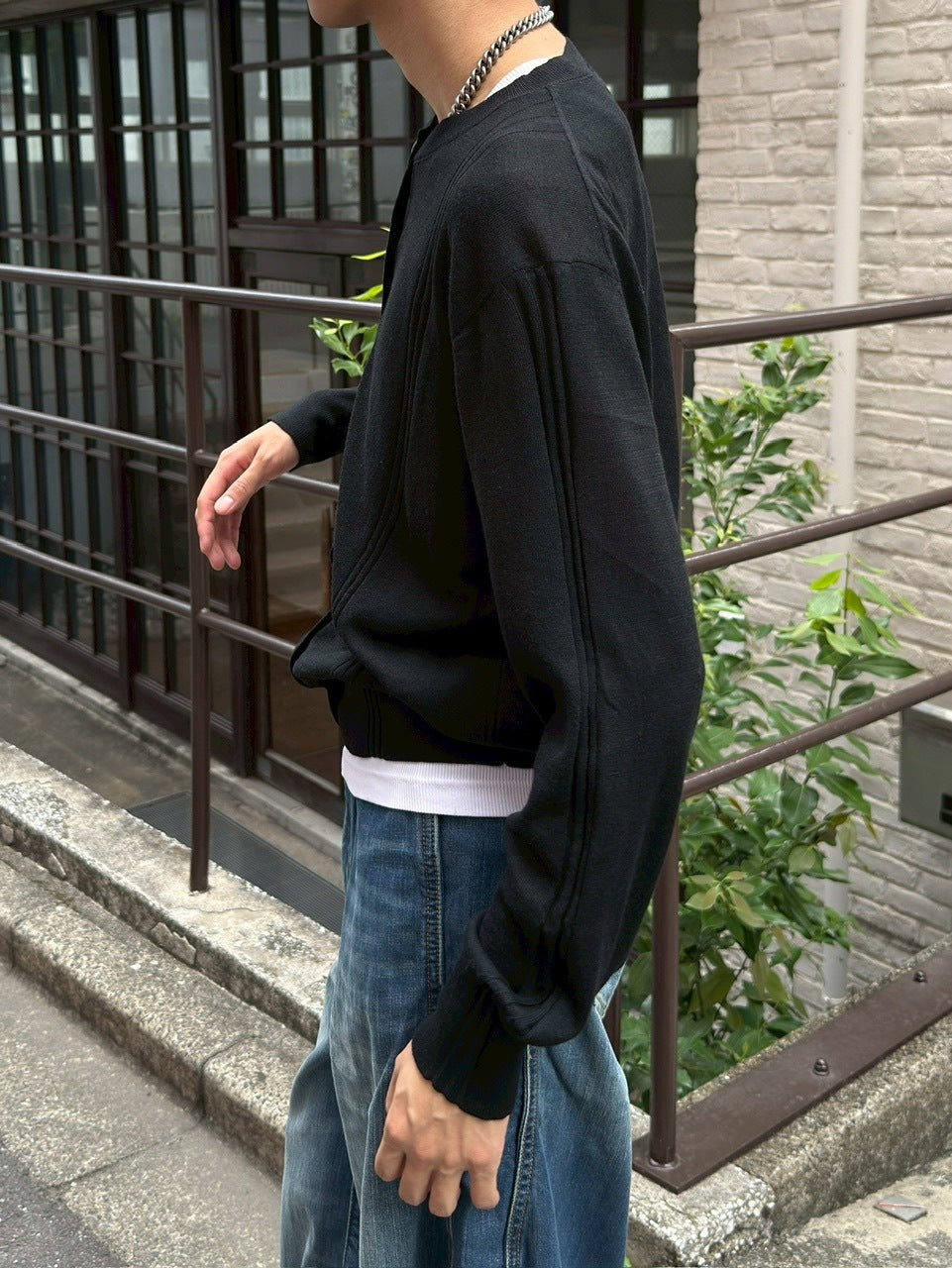 受注制【Chikashitsu +】wool blend cardigan / 【チカシツプラス】ウールブレンドカーディガン (2color)