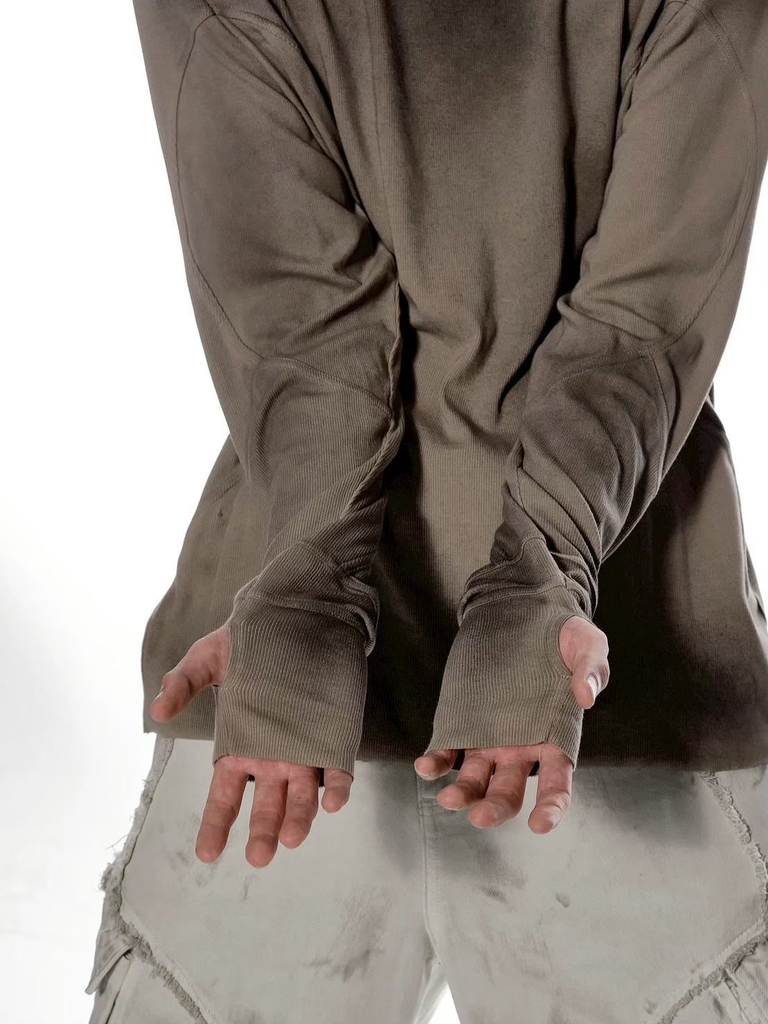 【d5ove】Basic Washed Long-sleeved Tee / 【ダヴ】スモークウォッシュド長袖Ｔシャツ