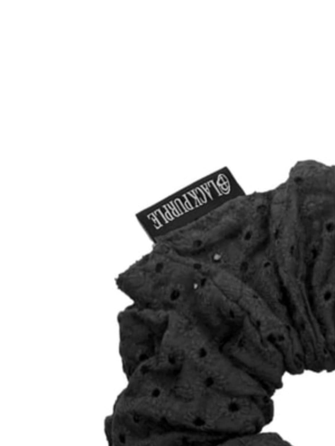 【BLACK PURPLE】Netty Lace Eyelet Scrunchie / 【ブラックパープル】ネットレースアイレットシュシュ