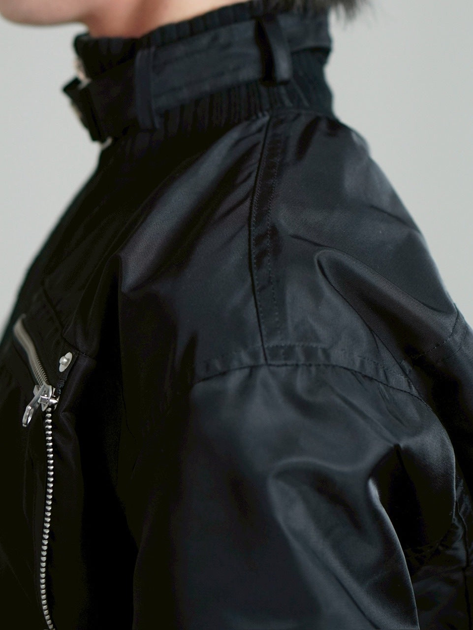 受注制【Chikashitsu +】zip up design bomber blouson / 【チカシツプラス】ジップアップデザインボンバーブルゾン