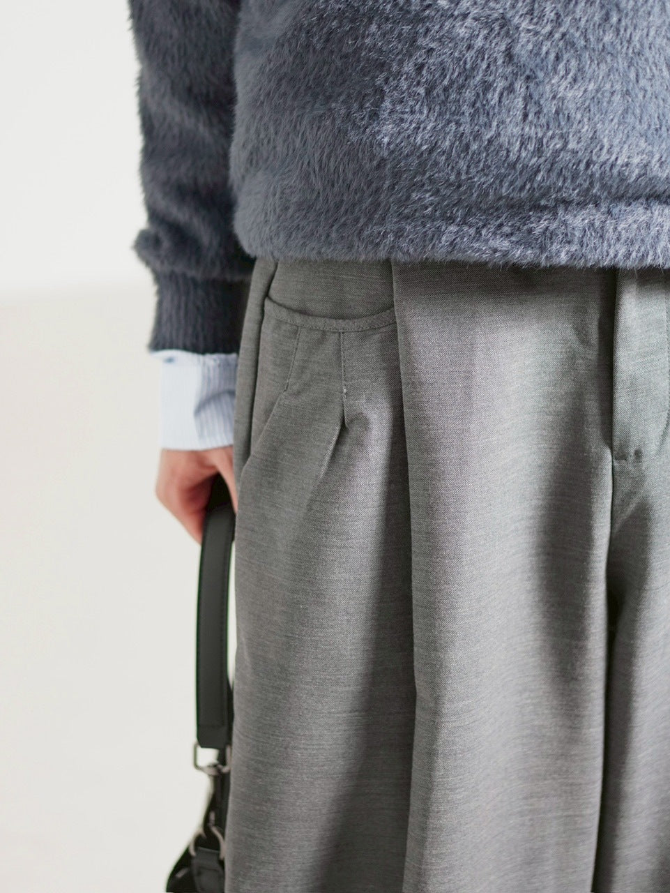 受注制【Chikashitsu +】over tuck slacks / 【チカシツプラス】オーバータックスラックス (2color)