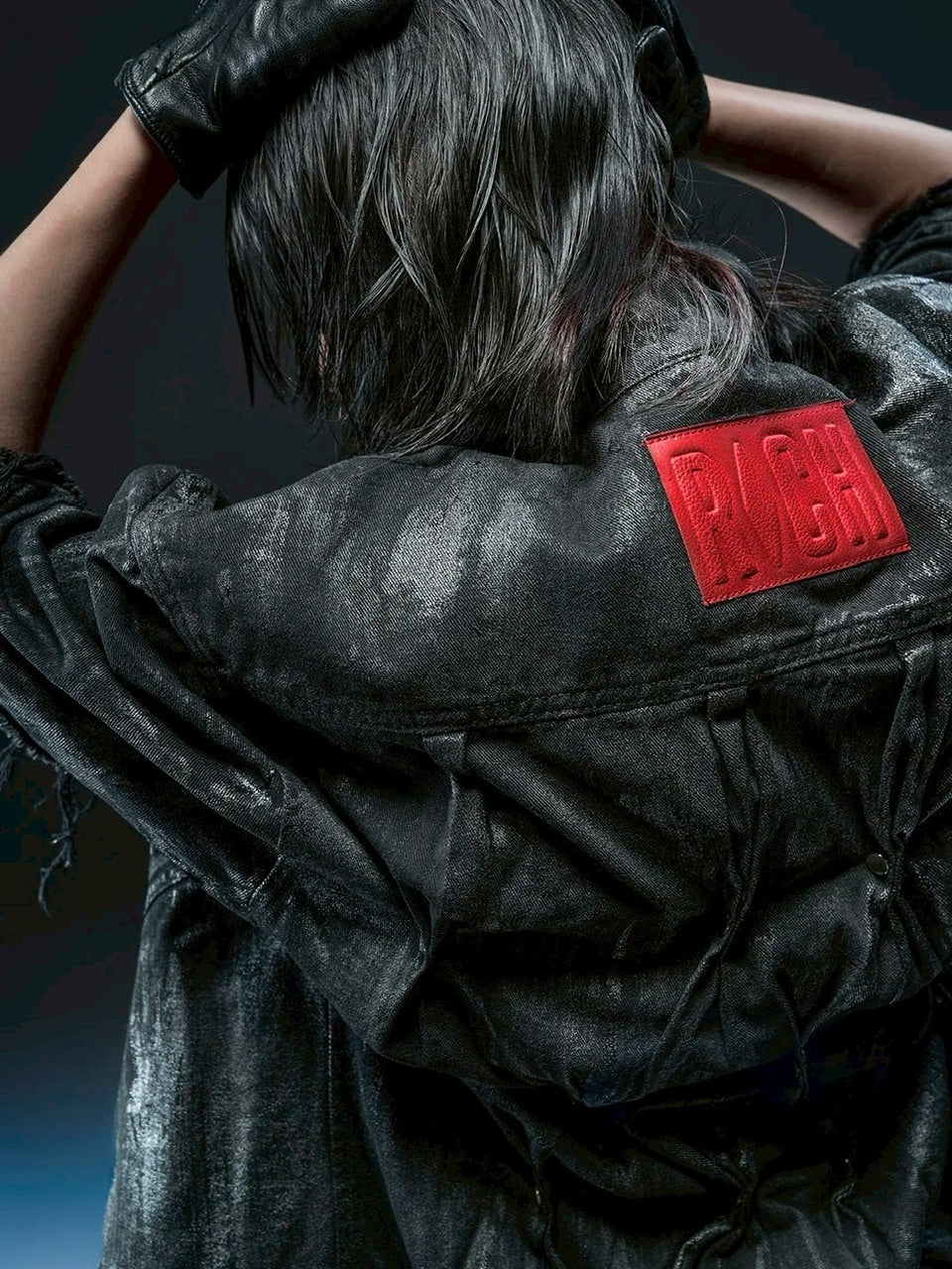 1/2 20:00再販【RICH】Knight Wide Waxed Shirt / 【リッチ】クロスバック半袖デニムシャツ