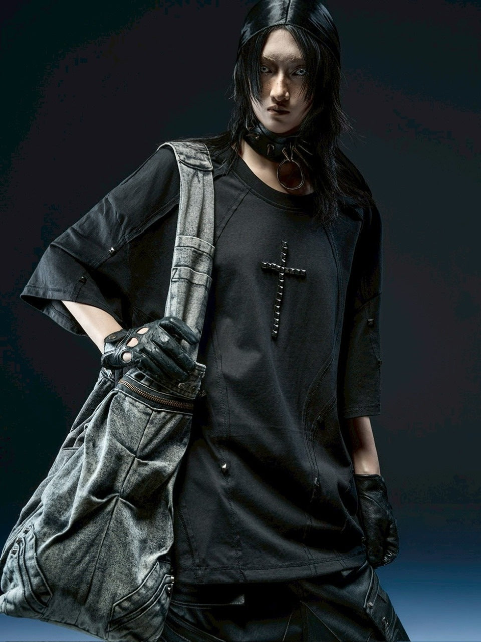 1/2 20:00再販【RICH】Crinkle Denim Stone Washed Bag / 【リッチ】ストーンウォッシュドデニムショルダーバッグ