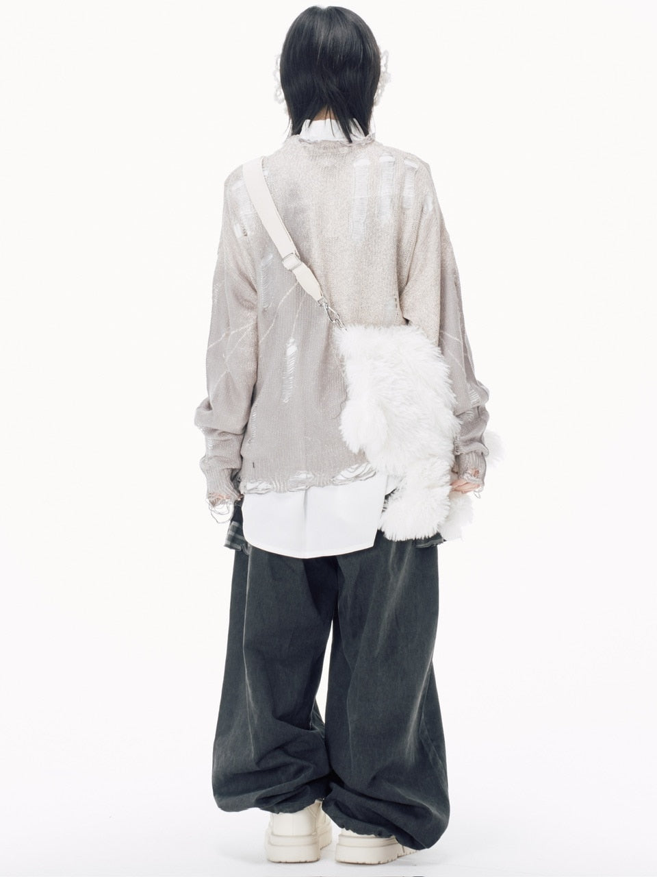 Nerd out XU】layered denim pants / 【ナードアウトエックスユー