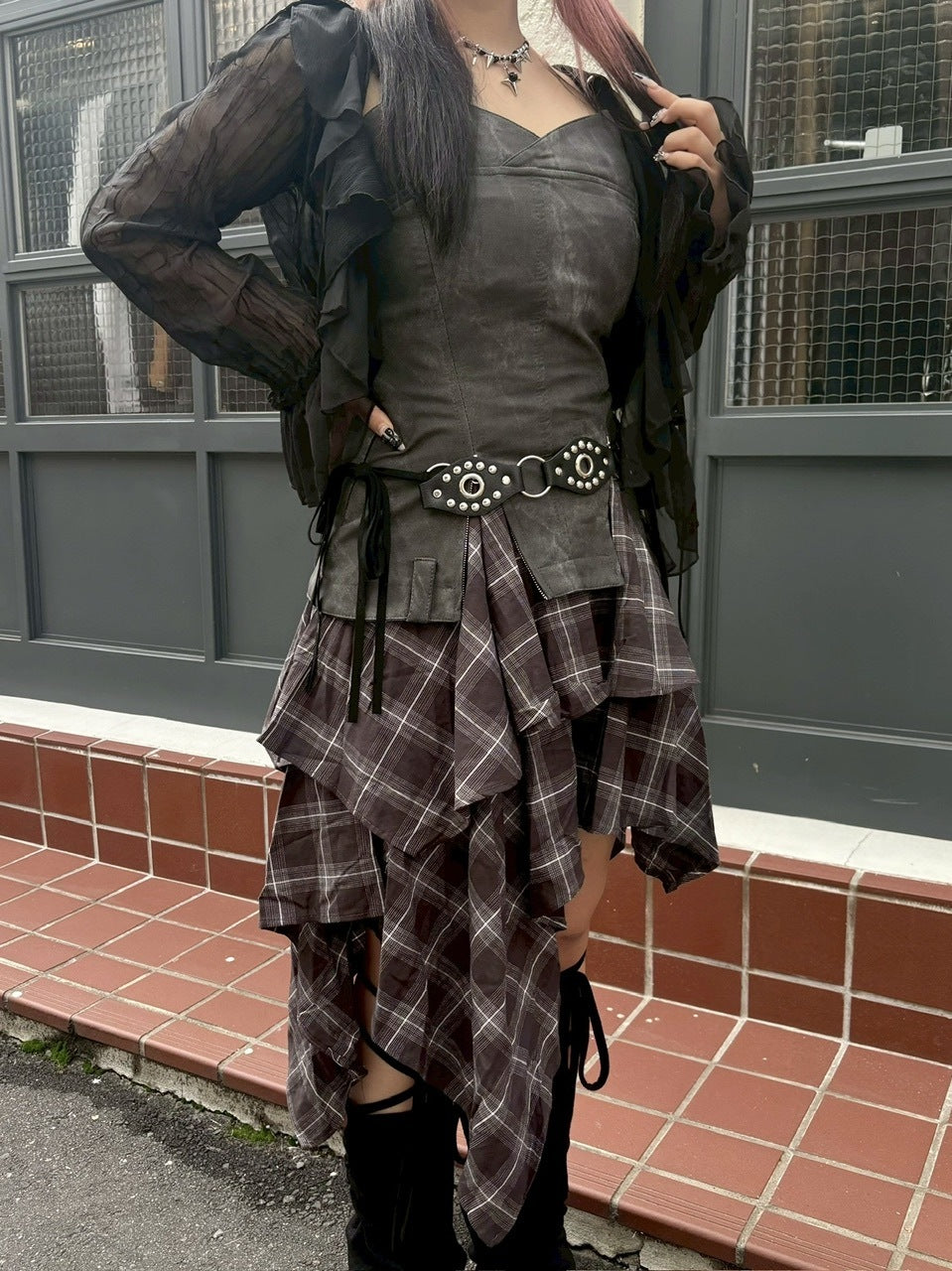 【Never mind the XU】layered one-piece / 【ネバーマインドザエックスユー】レイヤードワンピース