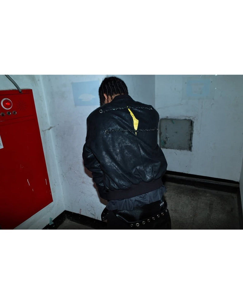 【BEBOF】Cracked fake leather jacket / 【ビーボフ】クラックフェイクレザージャケット