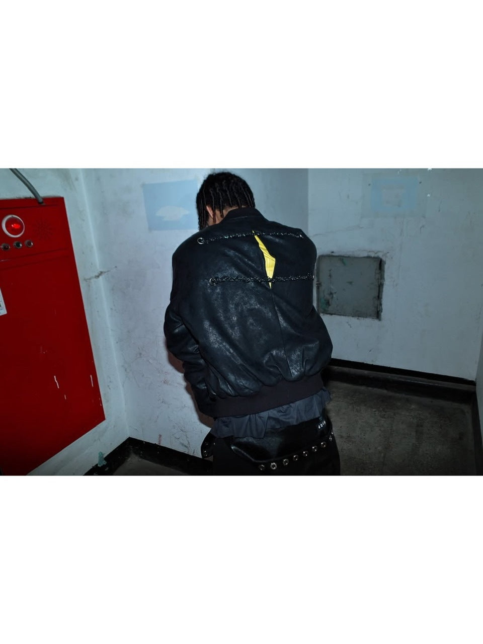 【BEBOF】Cracked fake leather jacket / 【ビーボフ】クラックフェイクレザージャケット