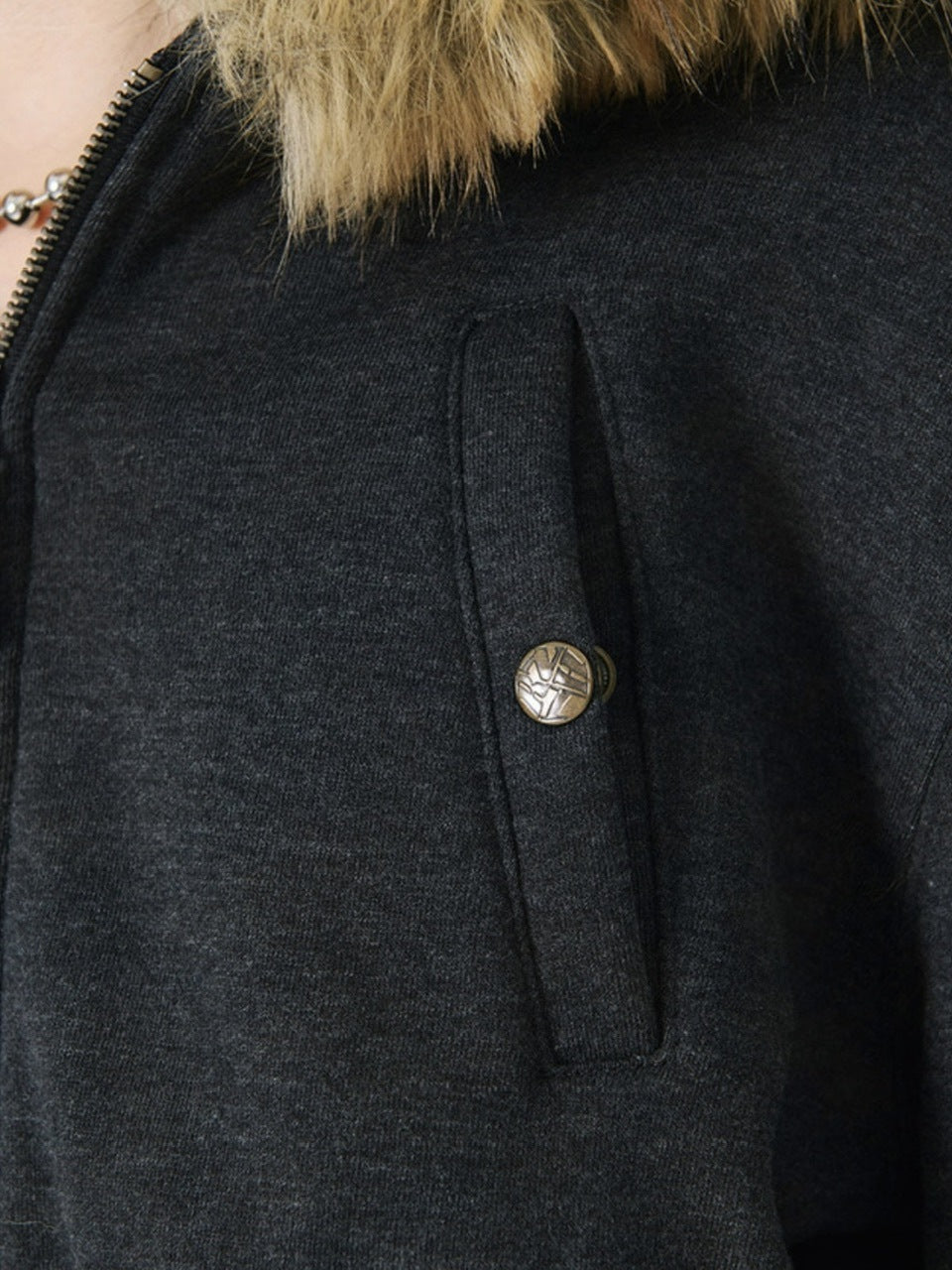 【runningHIGH】FUR ZIP UP HOODIE / 【ランニングハイ】ファージップアップパーカー