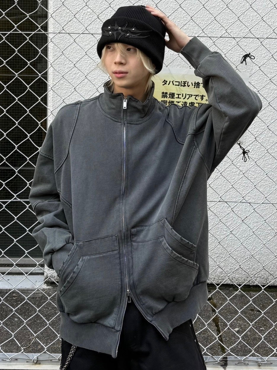 【Never mind the XU】vintage zip up jacket / 【ネバーマインドザエックスユー】ヴィンテージジップアップジャケット (2color)