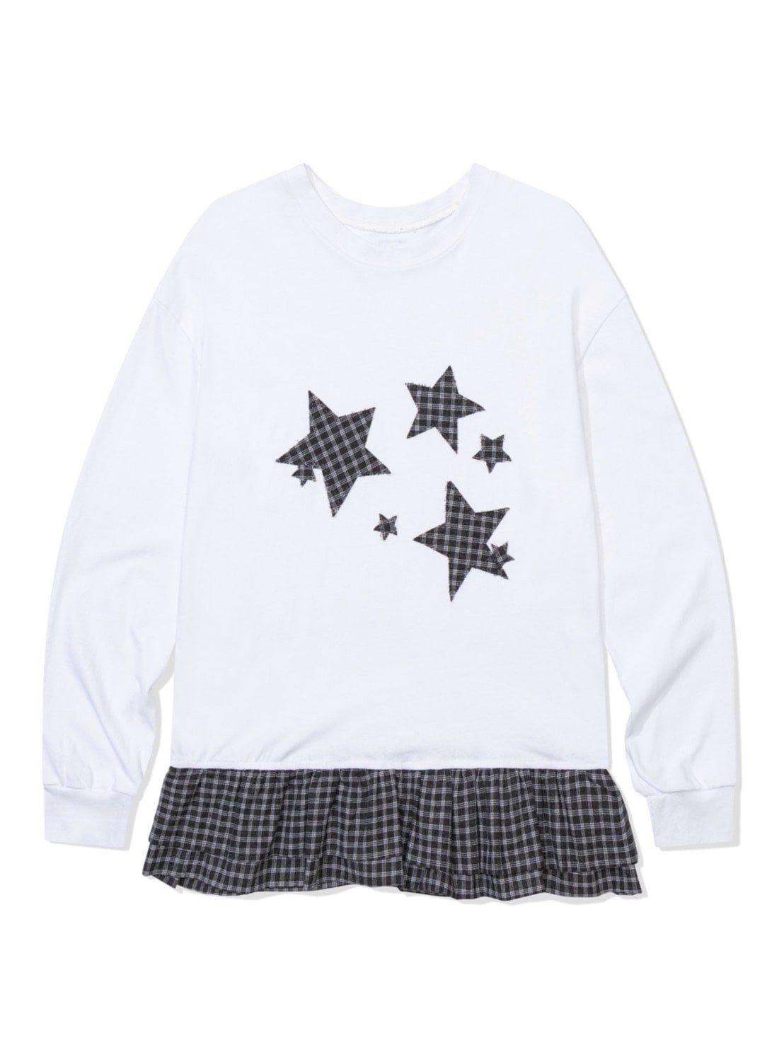 12/21 20:00 再販【Uglyshadow】STAR FRILL LONGSLEEVED T-SHIRT