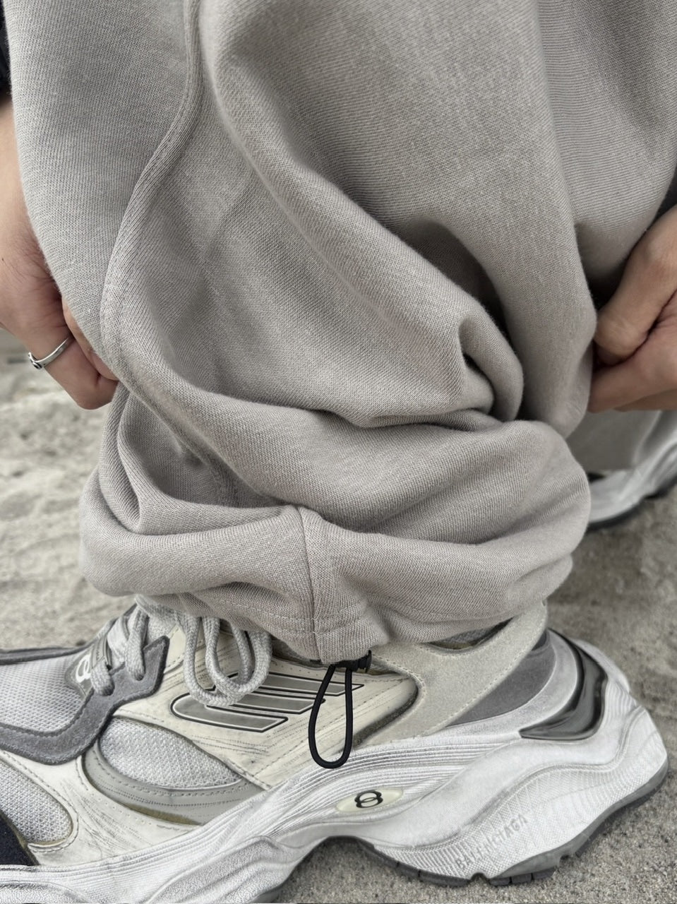 受注制【youll】rivet tuck wide pants (2color)