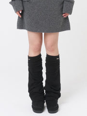 【Miseki seoul】Shirring knit leg warmer