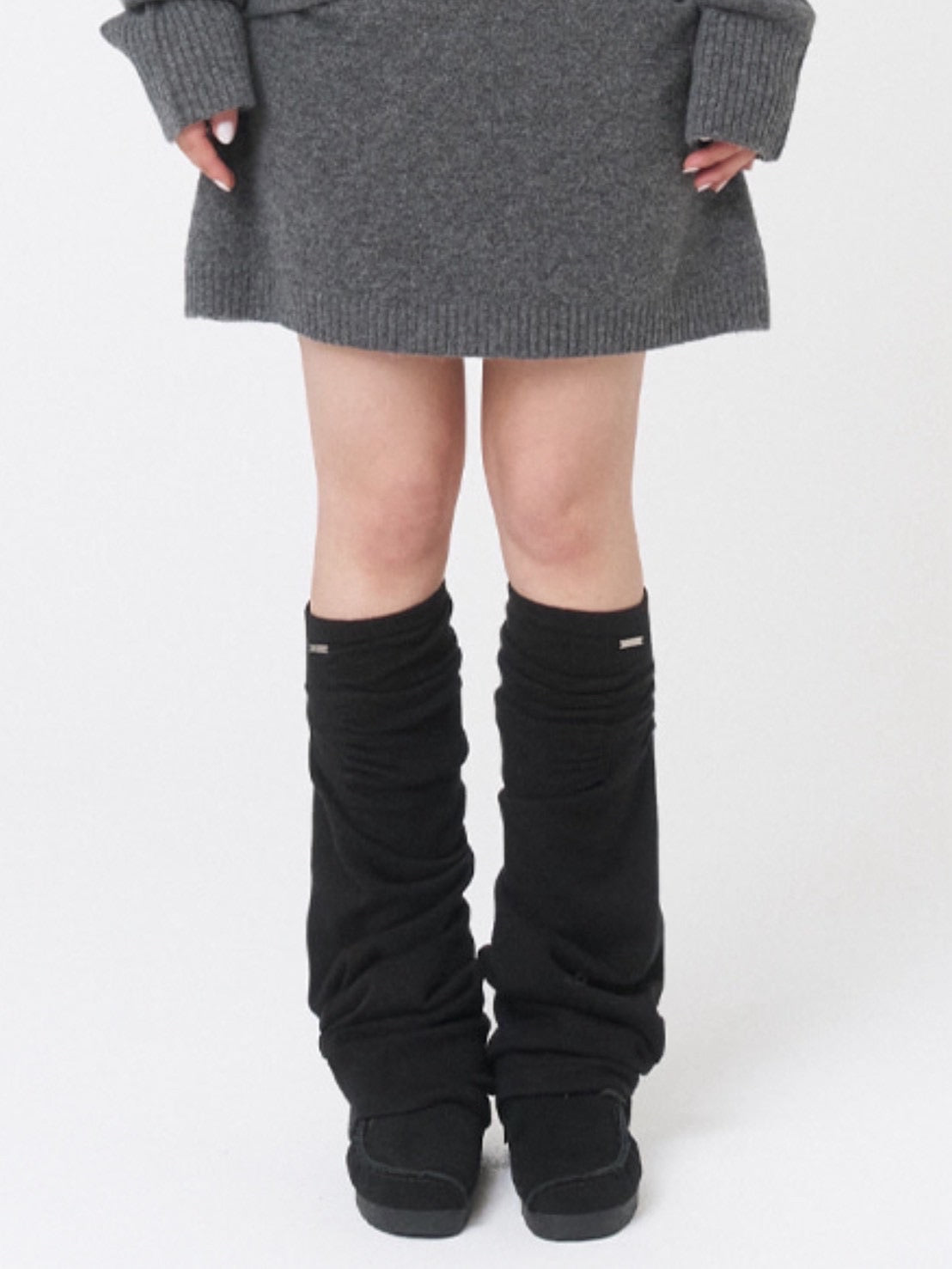 【Miseki seoul】Shirring knit leg warmer
