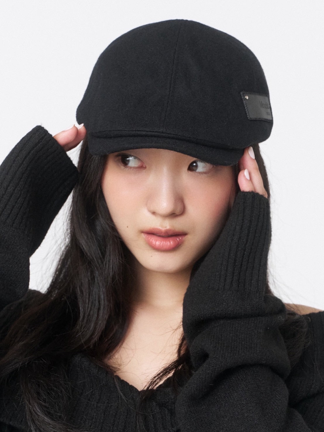 【Miseki seoul】Patch wool hunting cap