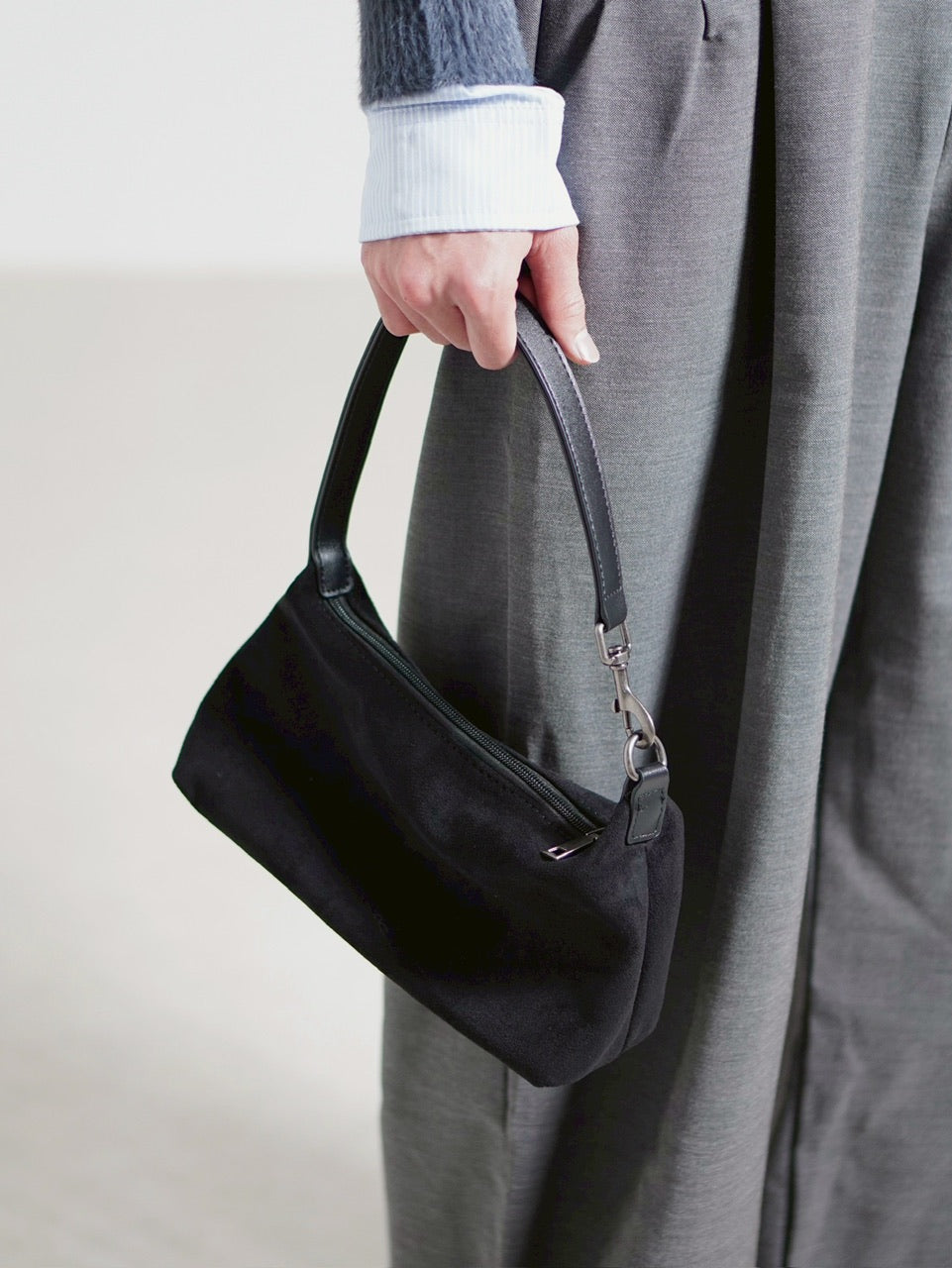 【Chikashitsu +】2 way suede hand bag / 【チカシツプラス】ツーウェイスエードハンドバッグ (3color)