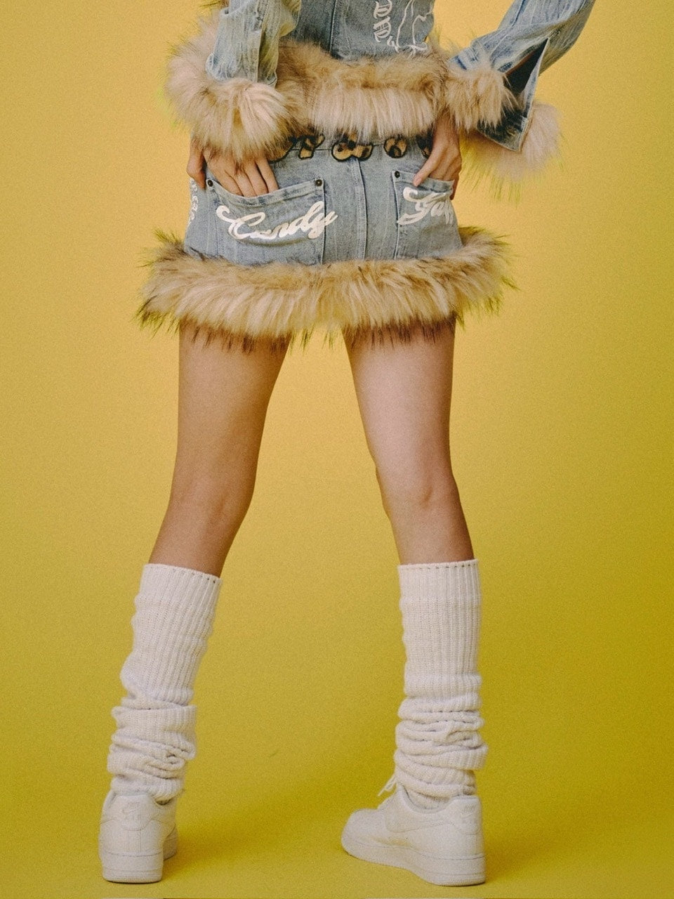 【GALFY】ぎゃるちゃんファーデニムミニ