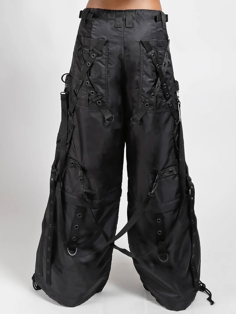 【TRIPP nyc】X STRAP SPACE OUT PANT[NY7296M] / 【トリップ ニューヨーク 】ボンテージストラップナイロンワイドパンツ