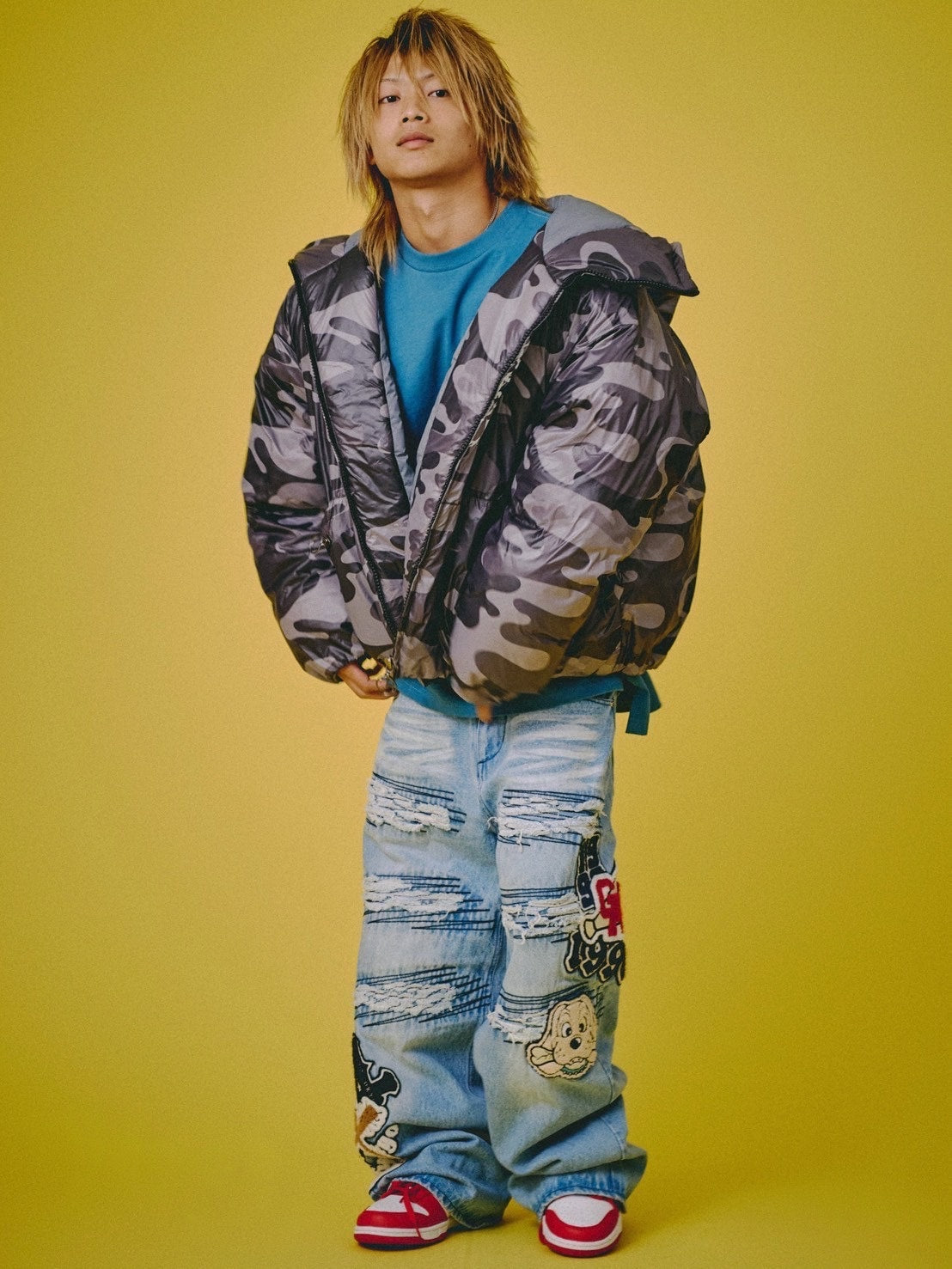 【GALFY】ワッペンだらけデニム