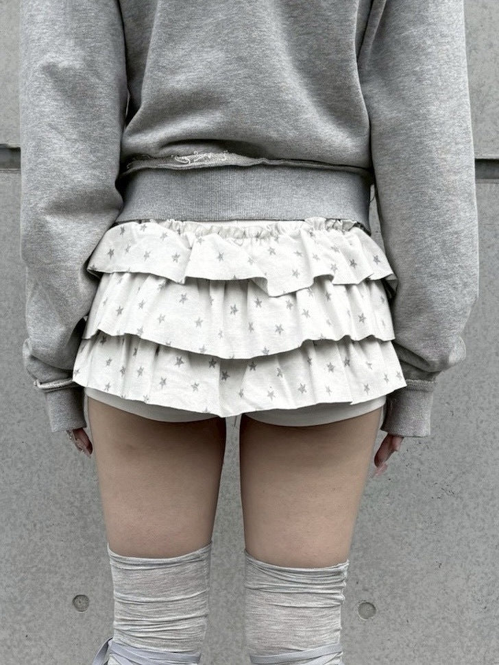 受注制【nmtc +】star frill skirt pants / 【エヌエムティーシープラス】スターフリルスカートパンツ (3color)