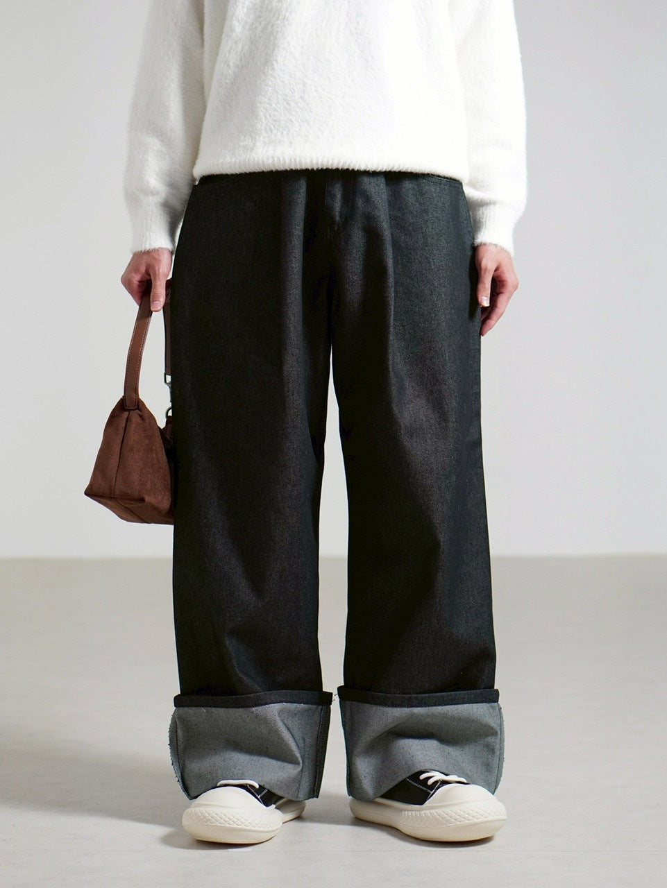 受注制【Chikashitsu +】roll-up balloon denim pants / 【チカシツプラス】ロールアップバルーンデニムパンツ (2color)