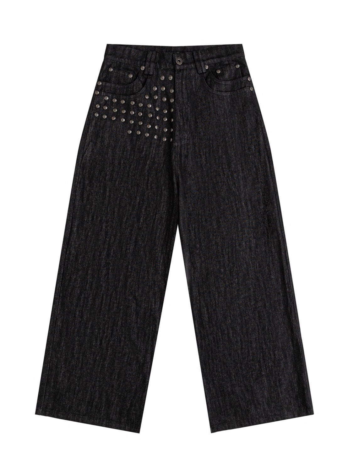 【Thought We Friends】Devlin Distressed Baggy Denims with Studs