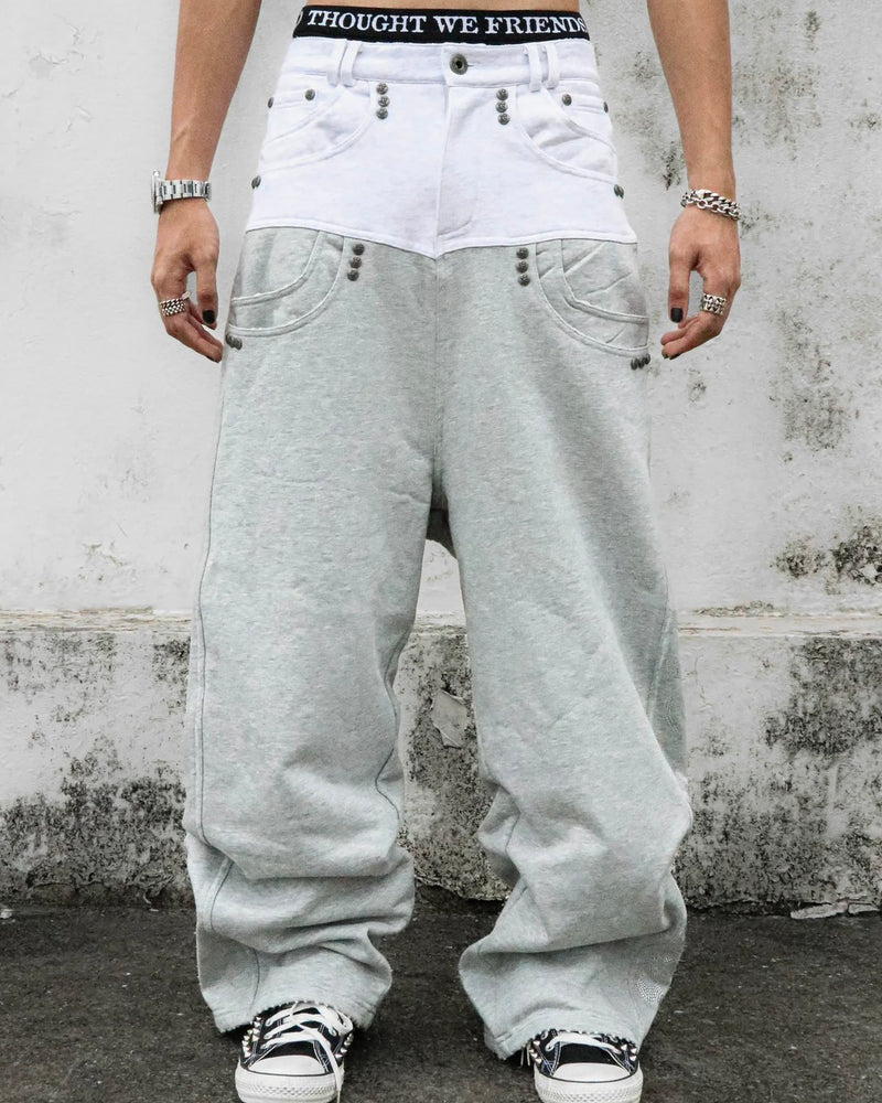 【Thought We Friends】Dray Double-Layered Sweatpants