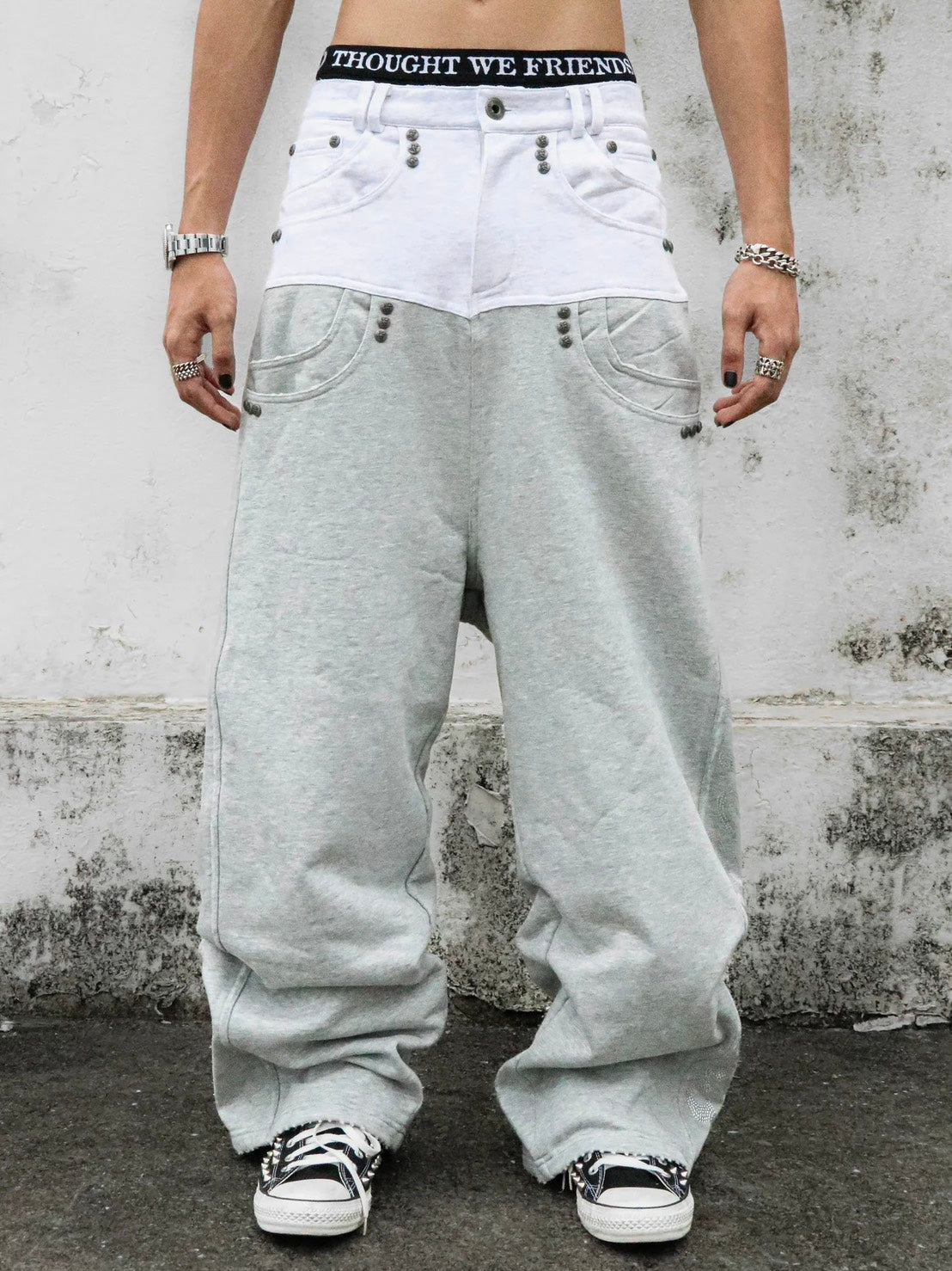 【Thought We Friends】Dray Double-Layered Sweatpants