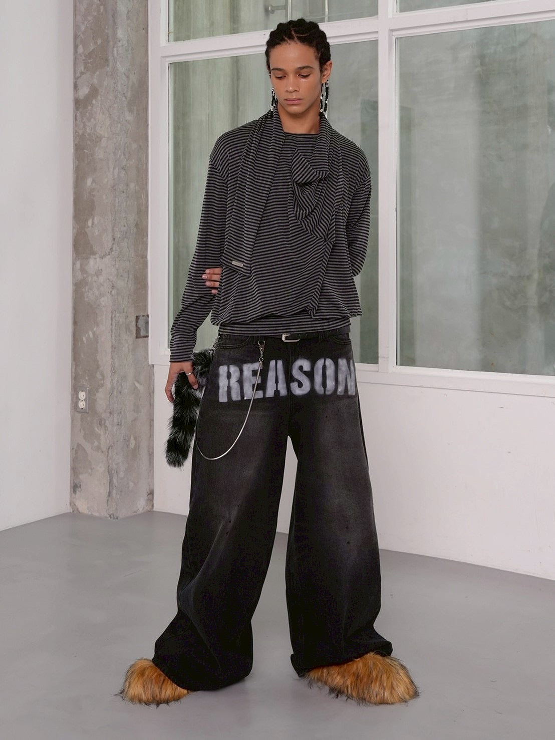 【ESC STUDIO】Fur tail multi chain