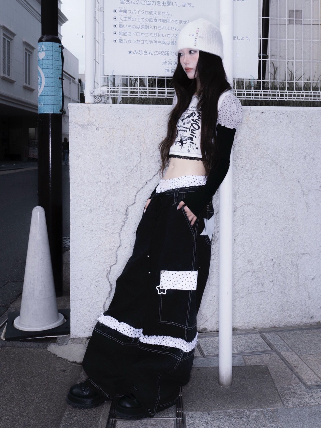 1/2 20:00発売【CHERRYQUIRI】crystal flare cross beanie