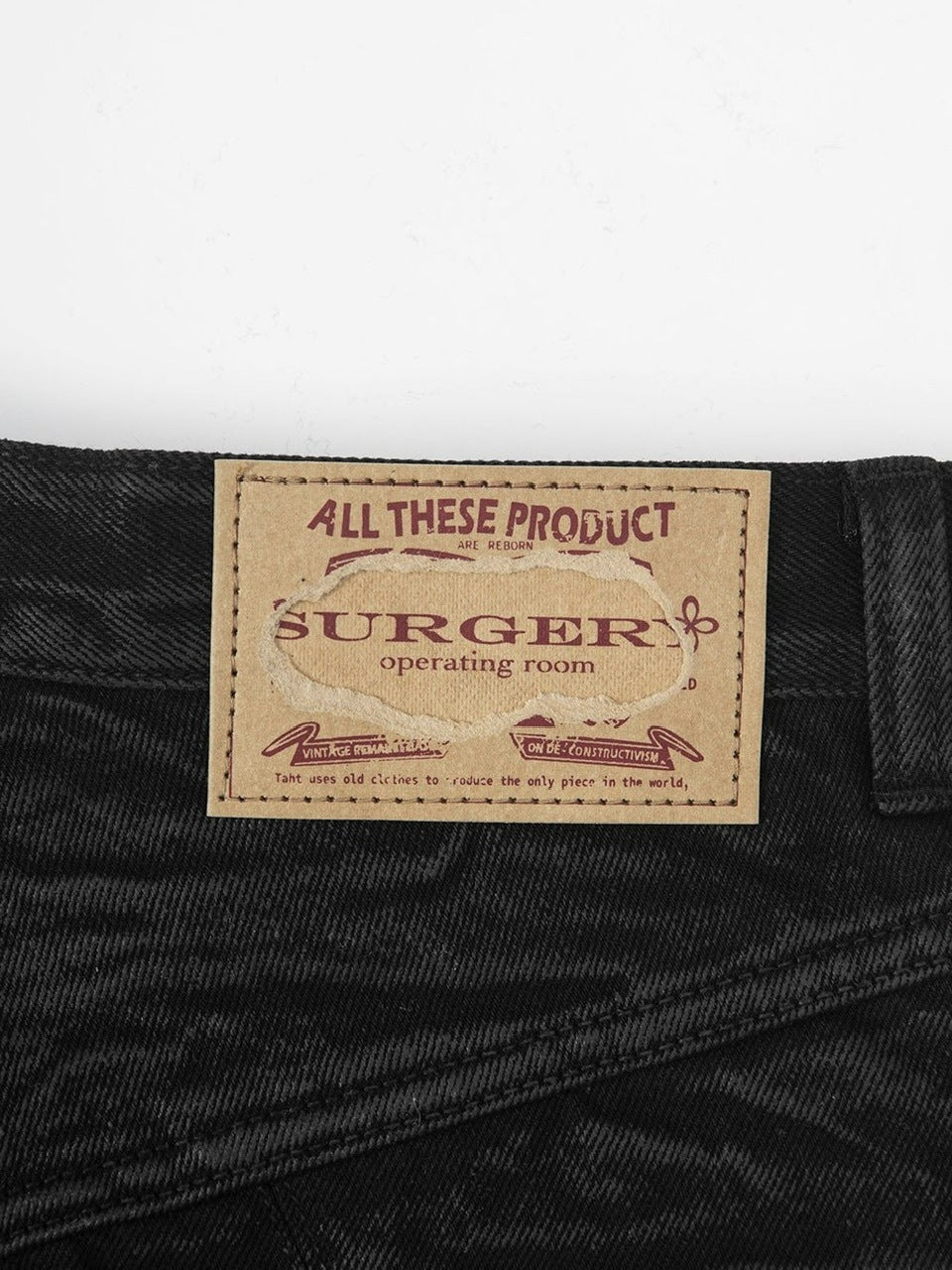 【SURGERY】surgery sutured wide burnished pants