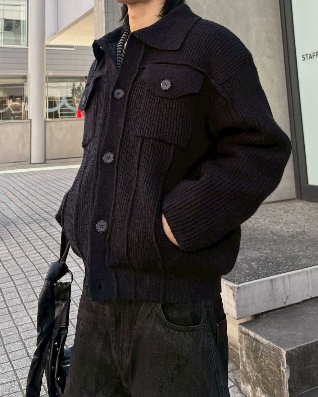 受注制【nmtc +】wool padding knit blouson / 【エヌエムティーシープラス】ウールパディングニットブルゾン (3color)