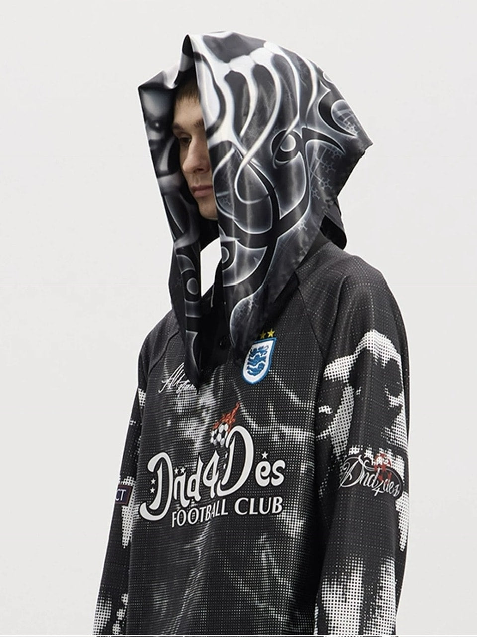 【DND4DES】Skeleton Note Headscarf /【ディーエヌディーフォーデス】グラフィックデザインスカーフ