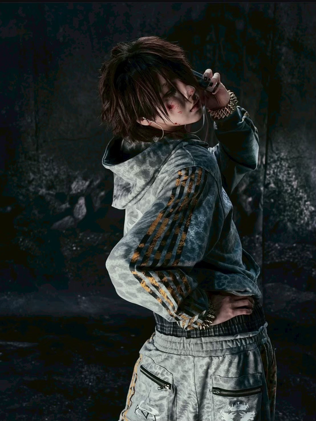 【Cozy world Wide】"25 LEOPARD" ROYAL ZIP HOODIE / 【コージーワールドワイド】レオパードラインジップパーカー