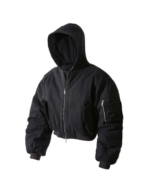 【roaringrad】WASHED HOOD BOMBER