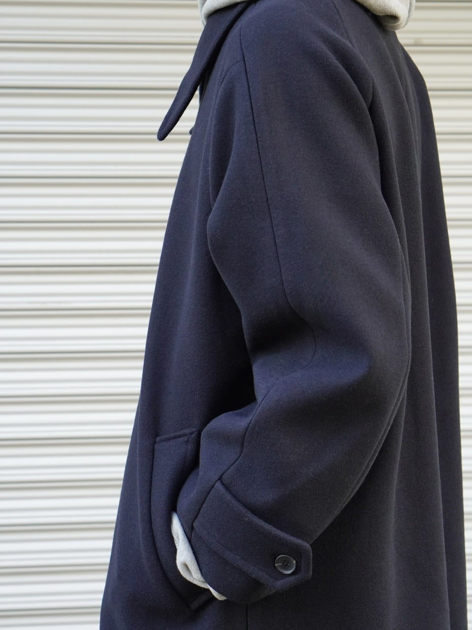 東京店WEB限定受注制【Chikashitsu +】balmacaan coat / 【チカシツプラス】バルマカーンコート (3color)