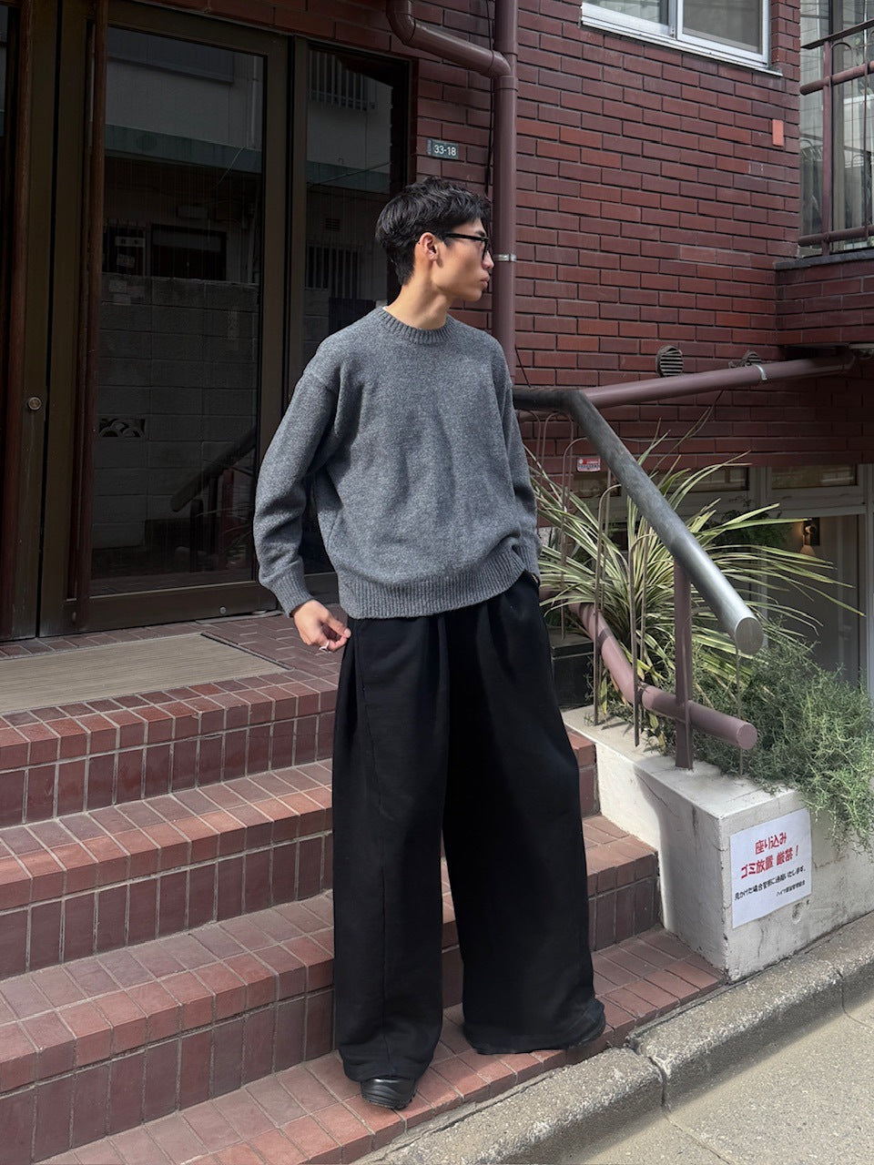 東京店WEB限定受注制【Chikashitsu +】soft touch crew neck knit / 【チカシツプラス】ソフトタッチクルーネックニット (6color)