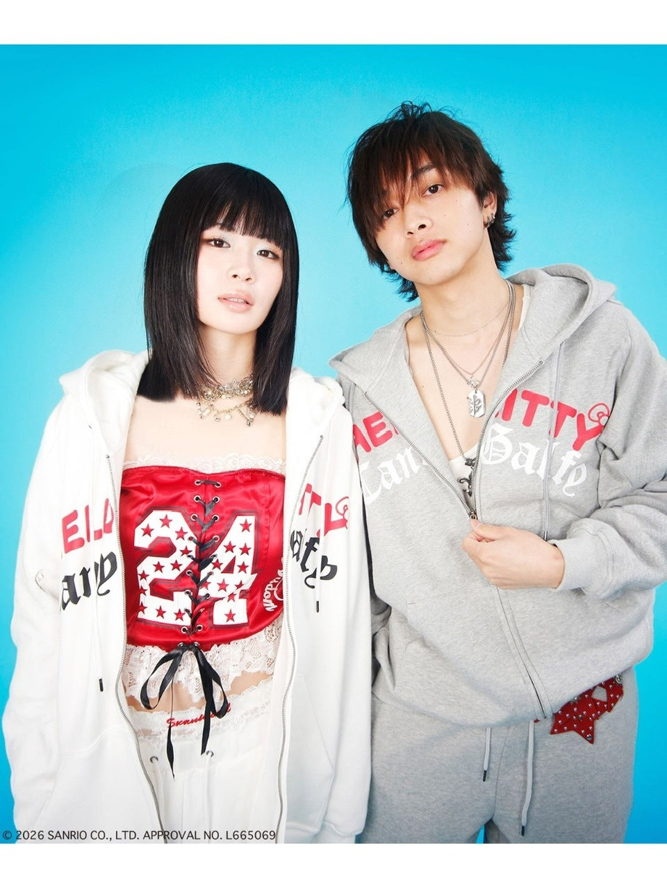 【GALFY×KITTY】仲子パーカー / 【ガルフィー×キティー】キティ猫耳ジップアップパーカー