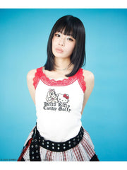【GALFY×KITTY】仲子レースタンク / 【ガルフィー×キティー】キティレースキャミソール