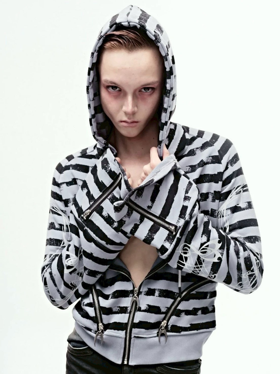 【Cozy world Wide】Cozy Stripper zip up hoodie