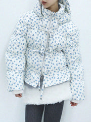 12/21 20:00 発売【Uglyshadow】FLOWER RIBBON PADDING JUMPER