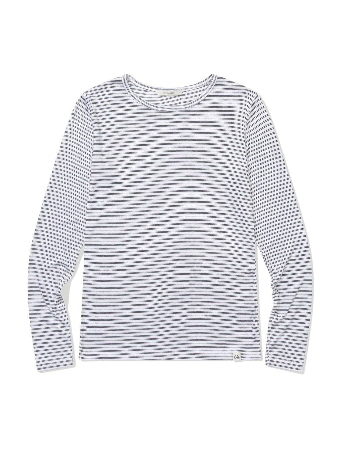 12/21 20:00 発売【Uglyshadow】THIN STRIPED T-SHIRT