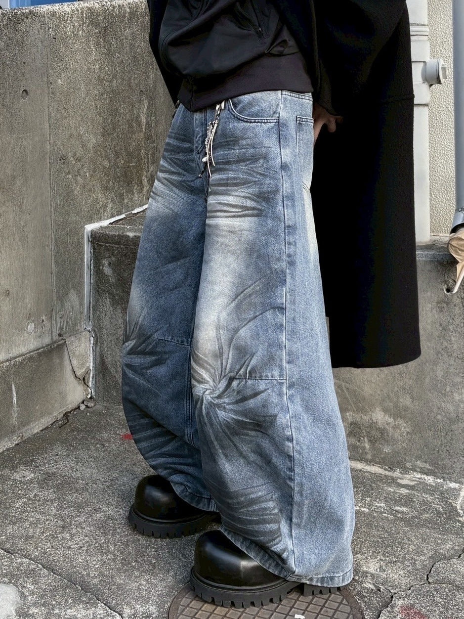 国際配送【youll】dirty wash baggy denim pants
