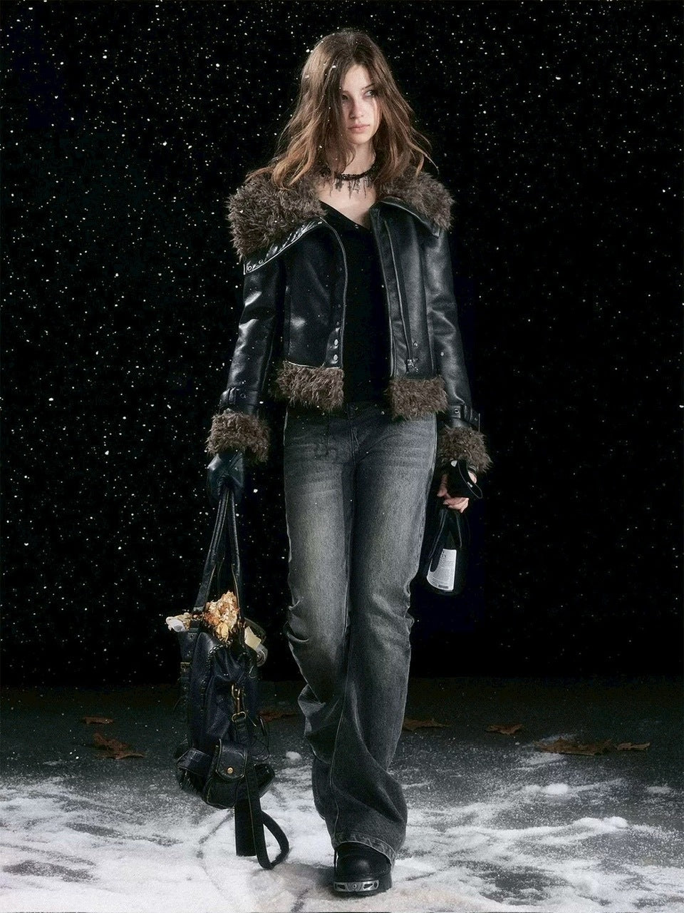 【Cest Nous】Faux Fur-Lined Coat / 【セヌー】ファーラインコーティングジャケット