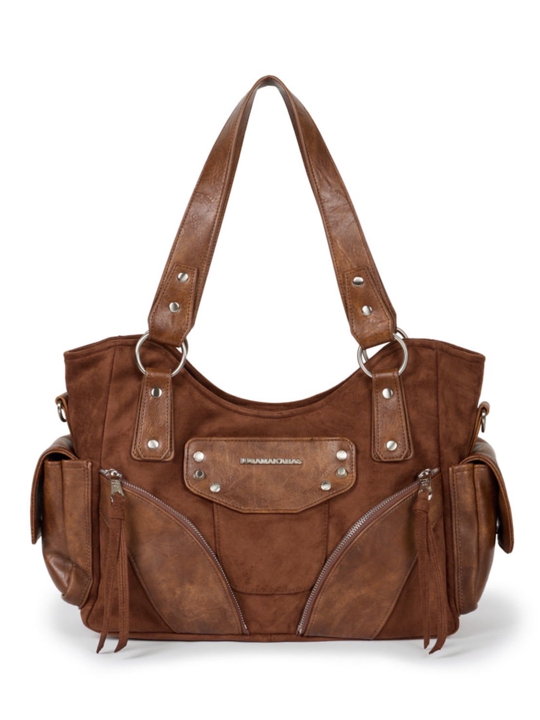 【IUGAMAKARAS】Studded Suede Shoulder Bag