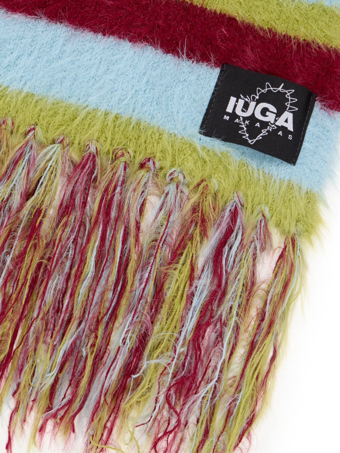 【IUGAMAKARAS】Striped Hairy Bold Muffler