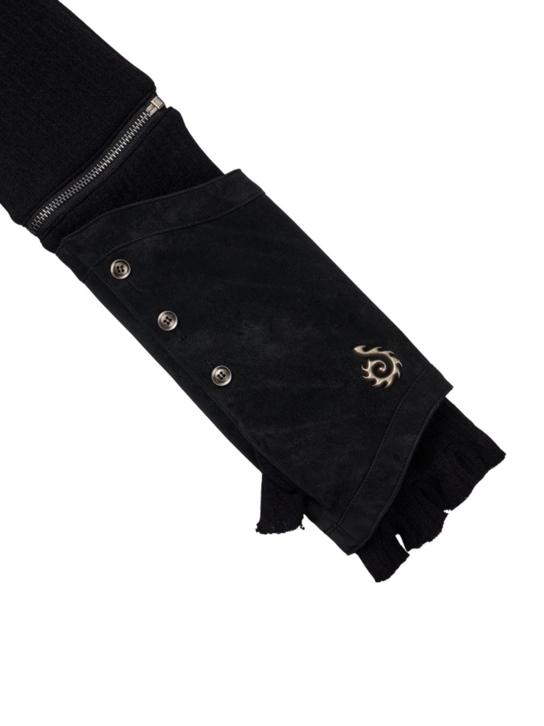 【bonienkiye】Detachable Zipper Leather Top