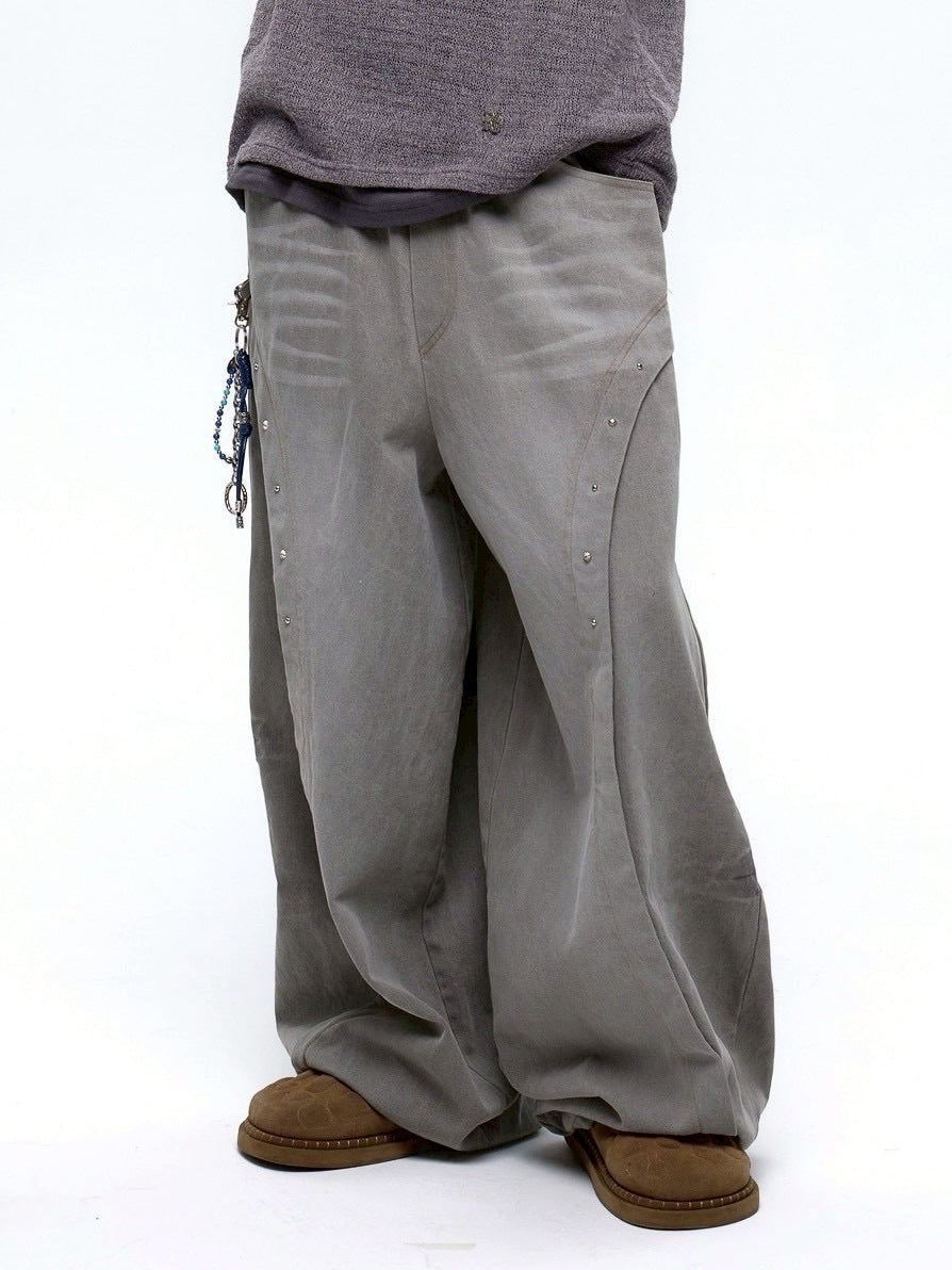 【RSSC】CURVED INCISION BALLOON DENIM PANTS