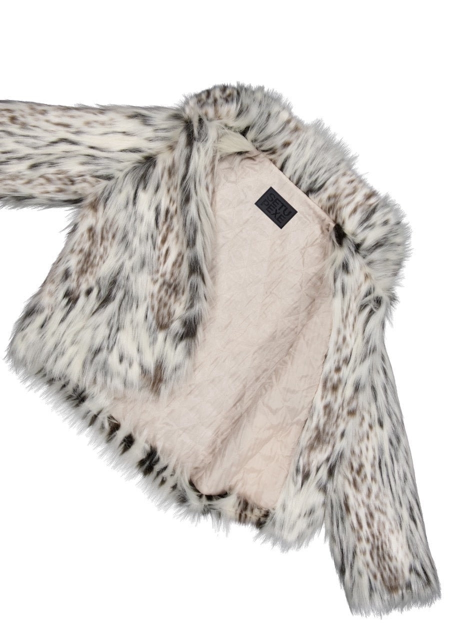 【SETUP‐EXE】FAUX FUR JACKET MIX / 【セットアップエグゼ】ハイネックファージャケット