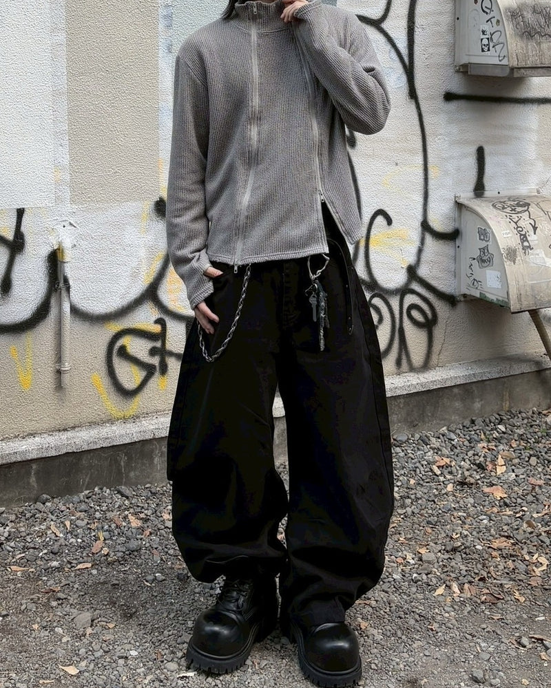 受注制【youll】vertical twin-zip top (2color)