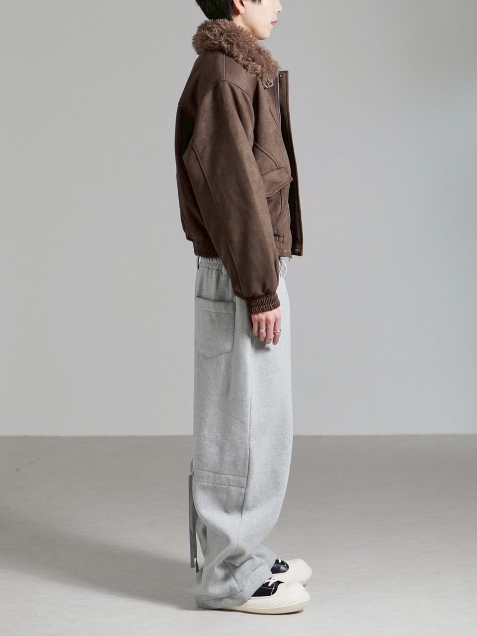 受注制【Chikashitsu +】layered heavy sweat pants / 【チカシツプラス】レイヤードヘビースウェットパンツ (2color)